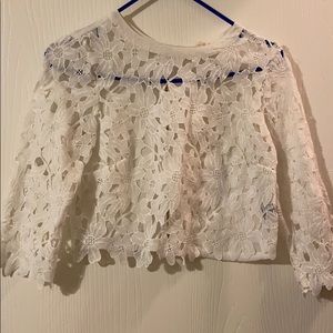 White crop top